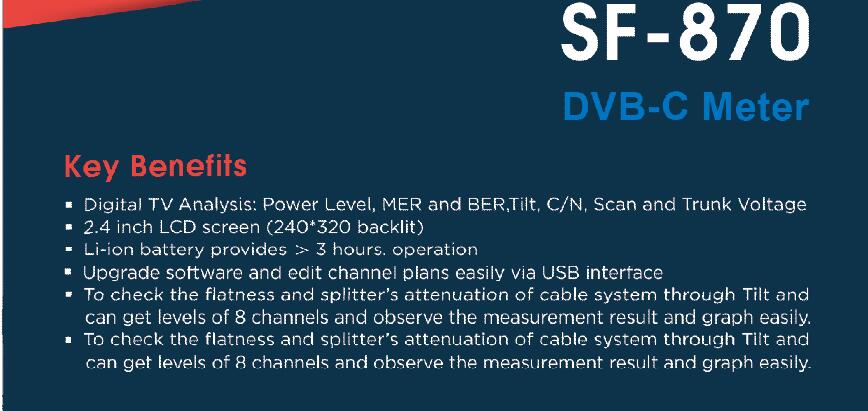 SF-870 DVB-C Meter